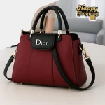 Luxury Dior Maroon Leather Shoulder Bag for Women