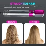 5-in-1 Hair Curler & Straightener Pink & Silver ABS Styling Tool - Image 4