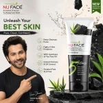 NU FACE Activated Charcoal Purifying Face Wash with Tea Tree Oil 75ml