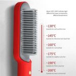 Black Hair Straightener Brush with Adjustable Heat Control - Image 4