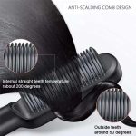 Black Hair Straightener Brush with Adjustable Heat Control - Image 6