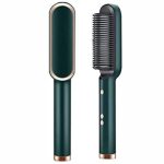 Black Hair Straightener Brush with Adjustable Heat Control - Image 9