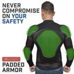 Grey All-Season Motorcycle Riding Shirt with Protective Armor - Image 6