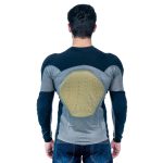 Grey All-Season Motorcycle Riding Shirt with Protective Armor - Image 5