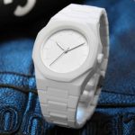 White Aura Classic Wrist Watch with Butterfly Clasp – Lightweight Fashion Watch