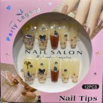 Premium Fake Nail Set 12 Multicolor Designs