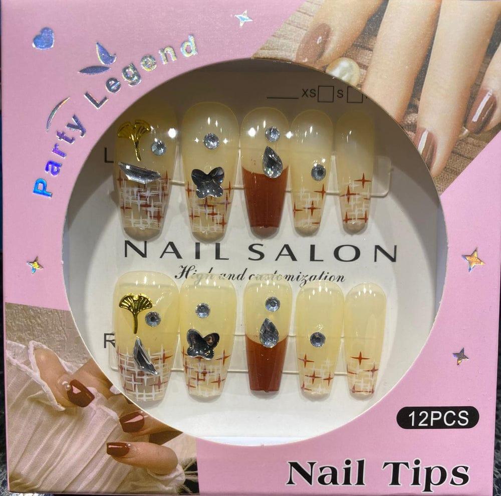 1010-258-628459-product-1 Premium Fake Nail Set 12 Multicolor Designs - Image 1
