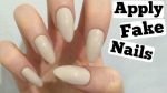 Professional Fake Nails ABS Beige 24 Pcs Set