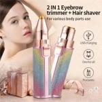 Rechargeable 2-in-1 Eyebrow & Hair Trimmer for Women