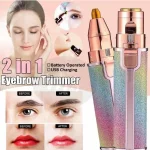 Rechargeable 2-in-1 Eyebrow & Hair Trimmer for Women - Image 5
