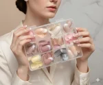 French Style Nails ABS Plastic Multicolor Nude 144pcs
