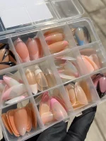 French Style Nails ABS Plastic Multicolor Nude 144pcs - Image 3