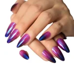 Multicolor Fake Nails ABS Plastic Bridal Party Wear - Image 3