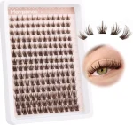 Wispy Eyelash Clusters Black Brown Pre-Glued — Instant Natural Lash Set - Image 4