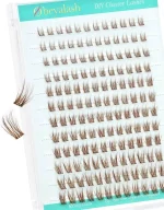 Wispy Eyelash Clusters Black Brown Pre-Glued — Instant Natural Lash Set - Image 6