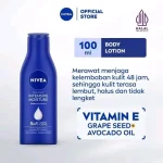 Nivea Intensive Moisture Body Lotion 100ml for Dry Skin with Vitamin E - Image 2