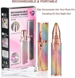 Rechargeable Women Eyebrow Trimmer Pink Glitter