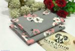 Black White Striped Floral Cotton Unstitched 2 Piece Suit