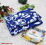 Blue Floral Printed 2 Pcs Women's Unstitched Suit - Polo Cotton