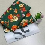 Green Floral Printed Polo Cotton Unstitched 2 Piece Suit