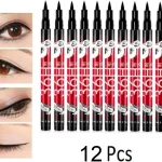 Premium Waterproof Eyeliner Pen 12 Pcs Long Lasting