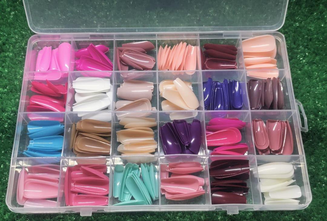 1347-258-502437-product-1 Professional Manicure Fake Nails ABS Plastic Multicolor Set - Image 1