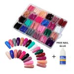 576 Pcs Multicolor Fake Nails ABS Plastic Pakistan