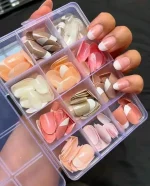 144 Pcs French Tip Nails Nude Shades - Image 8