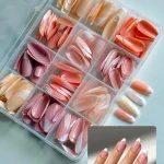144 Pcs French Tip Nails Nude Shades