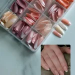 144 Pcs French Tip Nails Nude Shades - Image 3