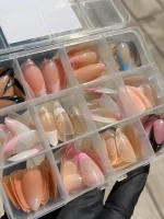 144 Pcs French Tip Nails Nude Shades - Image 4
