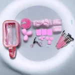 Pink Makeup Kit with Brushes & Brushes Set