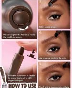 Microblade Effect Brow Pen - Quick Drying, Waterproof, Brown and Black - Image 8