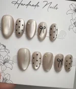 Multicolor Fake Nails with Bow Design 12pcs ABS Plastic - Image 4