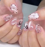 Multicolor Fake Nails with Bow Design 12pcs ABS Plastic - Image 5