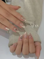 Multicolor Fake Nails with Bow Design 12pcs ABS Plastic - Image 7