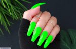Green Fake Nails ABS Plastic Party Wear