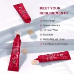 Foundation Cream High Coverage Glowy Matte Poreless - Image 3