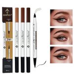 2 In 1 Waterproof Eyebrow & Lash Liner Pen - Dual-Ended Brow and Eyeliner