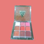 Matte & Glitter Eyeshadow Palette 9 Shades Transparent Case