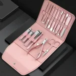 16-in-1 Stainless Steel Nail Cutter Set Multicolor Foldable Bag - Image 3