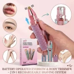 2-in-1 Rechargeable Eyebrow & body Trimmer - Image 7