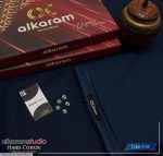 Men Hard Cotton Suit Plain Blue – 4.5m Unstitched Eid & Wedding Wear Pakistan - Image 2