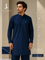 Men's Unstitched Wash and Wear Plain Suit – Blue Premium Fabric Pakistan