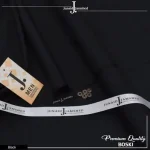 Men's Unstitched Wash and Wear Plain Suit – Black All-Season Fabric Pakistan - Image 2