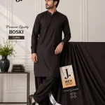 Men's Unstitched Wash and Wear Plain Suit – Brown All-Season Fabric Pakistan