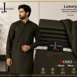 Men's Unstitched Wash and Wear Plain Suit – Green Summer Fabric Pakistan