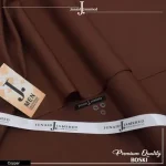 Men's Unstitched Wash and Wear Plain Suit – Brown Summer Fabric Pakistan - Image 2