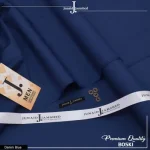 Men's Unstitched Wash and Wear Plain Suit – Blue Summer Fabric Pakistan - Image 2