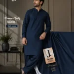 Men's Unstitched Wash & Wear Plain Suit – Blue All Season Pakistan